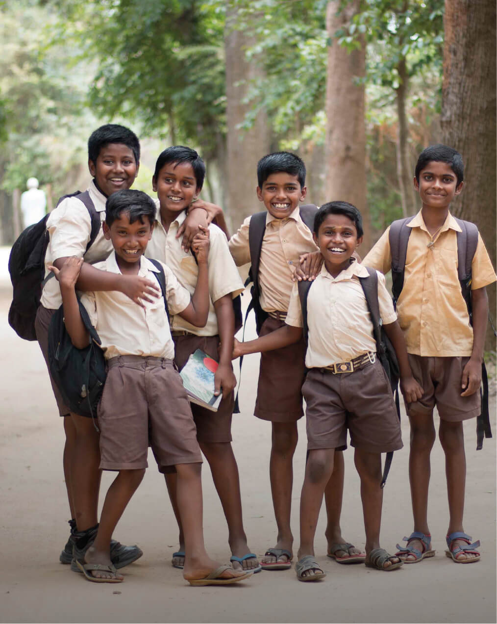 Kids in school uniform.